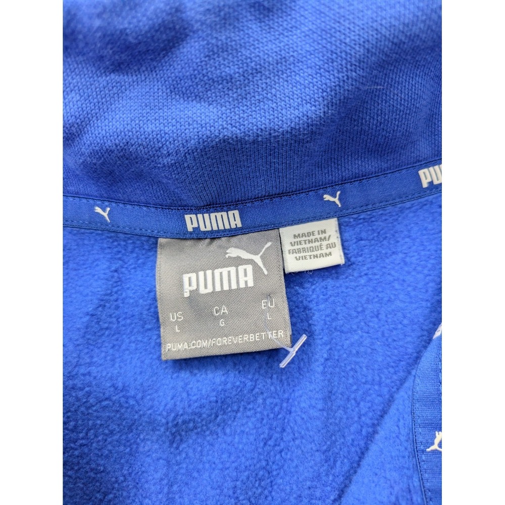 Puma Men's Large‎ Sweatshirt Blue Quarter Zip Pullover Performance Golf Sweater - Picture 5 of 8